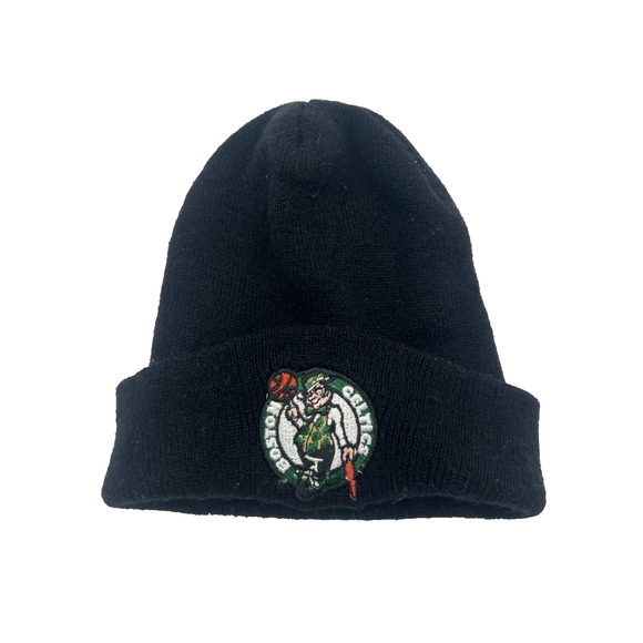 Boston Celtics NBA Black Knit Beanie Hat with Embroidered Logo - Picture 1 of 3